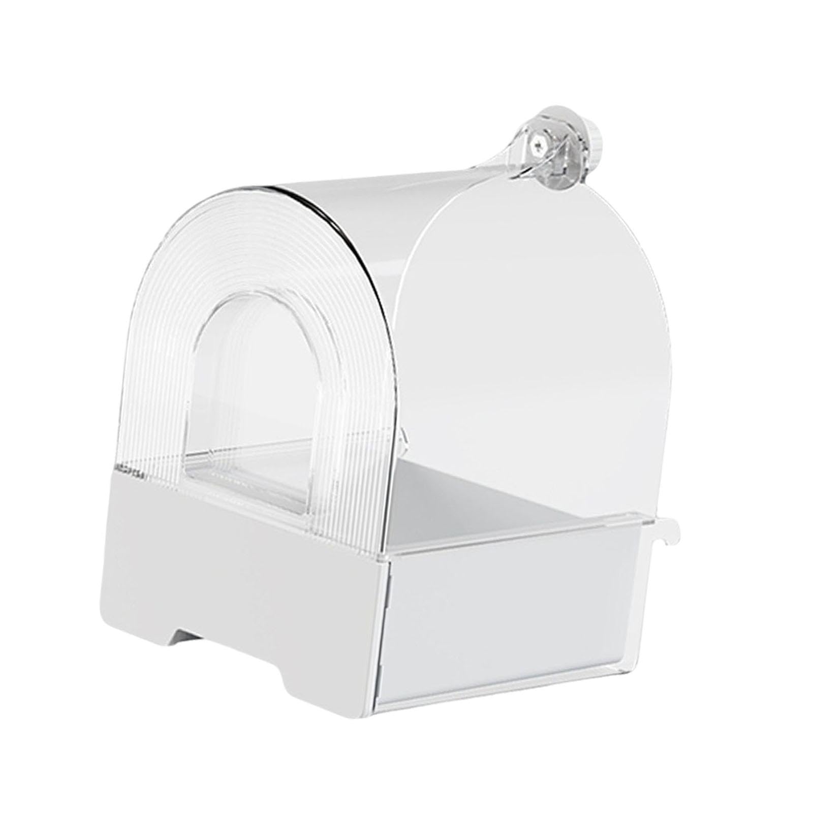 Vasca da Bagno per Pappagalli con Ganci, Scatola per Il Bagno degli Uccelli Domestici, Vasca per Uccelli, Pappagallino Ondulato, Canarino, Pappagallin, Bianco