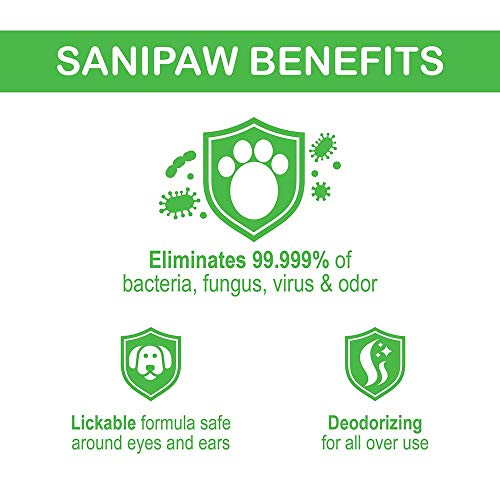 Protex PawZ SaniPaw Odor Eliminating Dog Paw Wipes (60 Wipes) Cleansing Dog Grooming Wipes, Simple & Safe Lickable Ingredients - Paw Cleaner for Dogs, Pet Wipes - Image 4