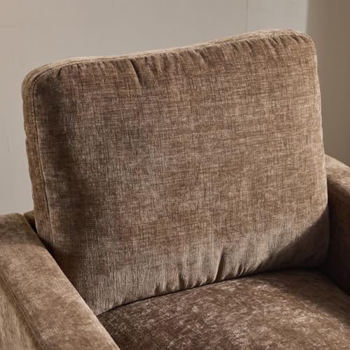 Sillón giratorio chenille caqui moderno 360° miniatura 2