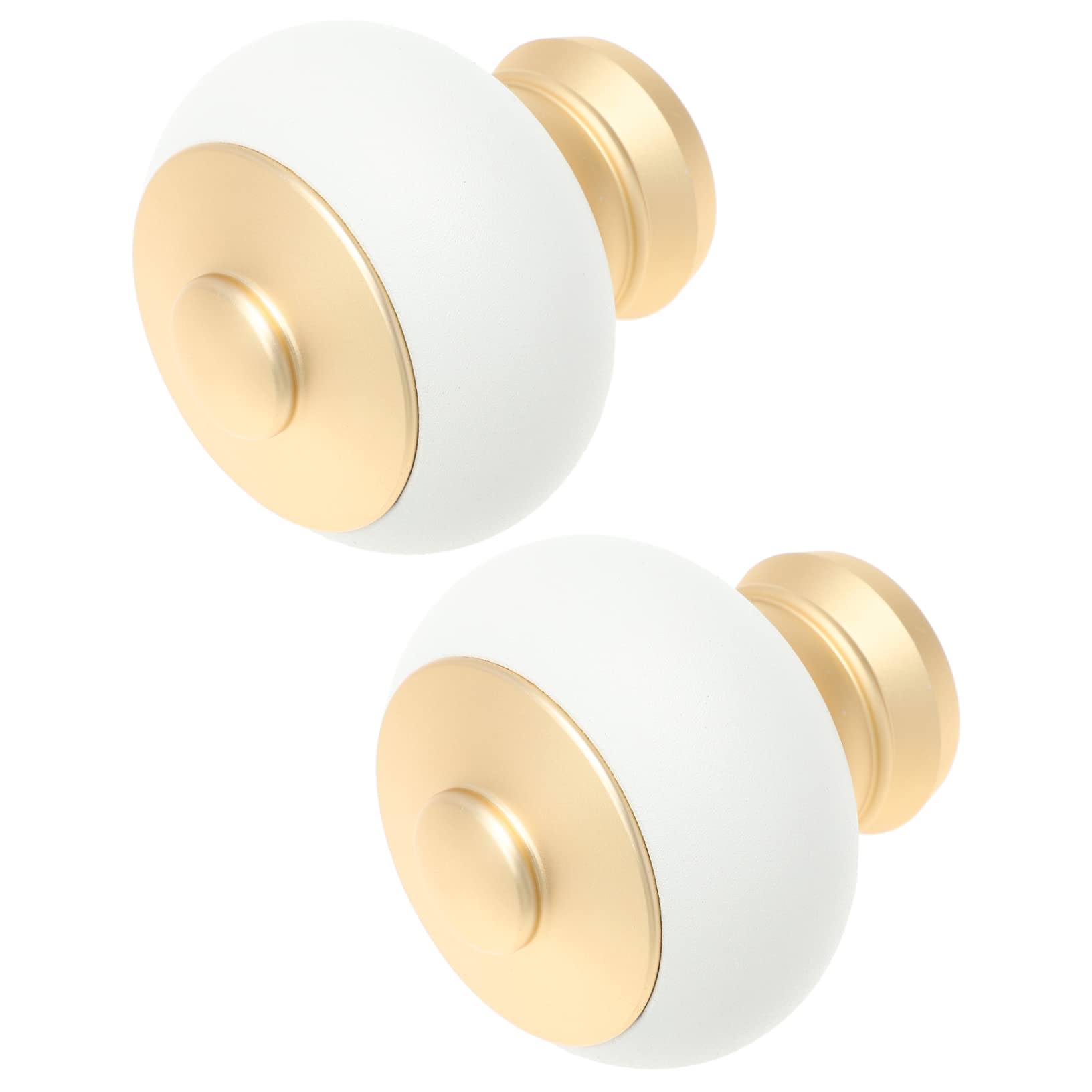 Hemobllo 2pcs Decorative Curtain Rod Finials Elegant Roman Rod Accessories for Living Room Office and Bedroom Easy to Install and Finish