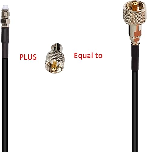 Miniatura 3 de HYS Muelle de barril resistente con montaje negro con SO239 (UHF hembra) para HFVHF CB UHF macho (PL259) antena de fibra de vidrio, con orificio de