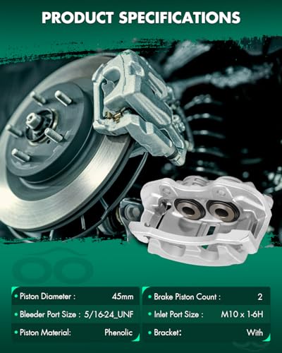 Image of SCITOO Rear Left Brake Caliper With Bracket 18-B4764 Compatible For Cadillac 2002-2006 For Chevrolet 2000-2007 For GMC 2000-2007