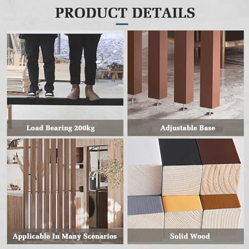 Cloison de séparation en bois 130 cm réglable pour salon