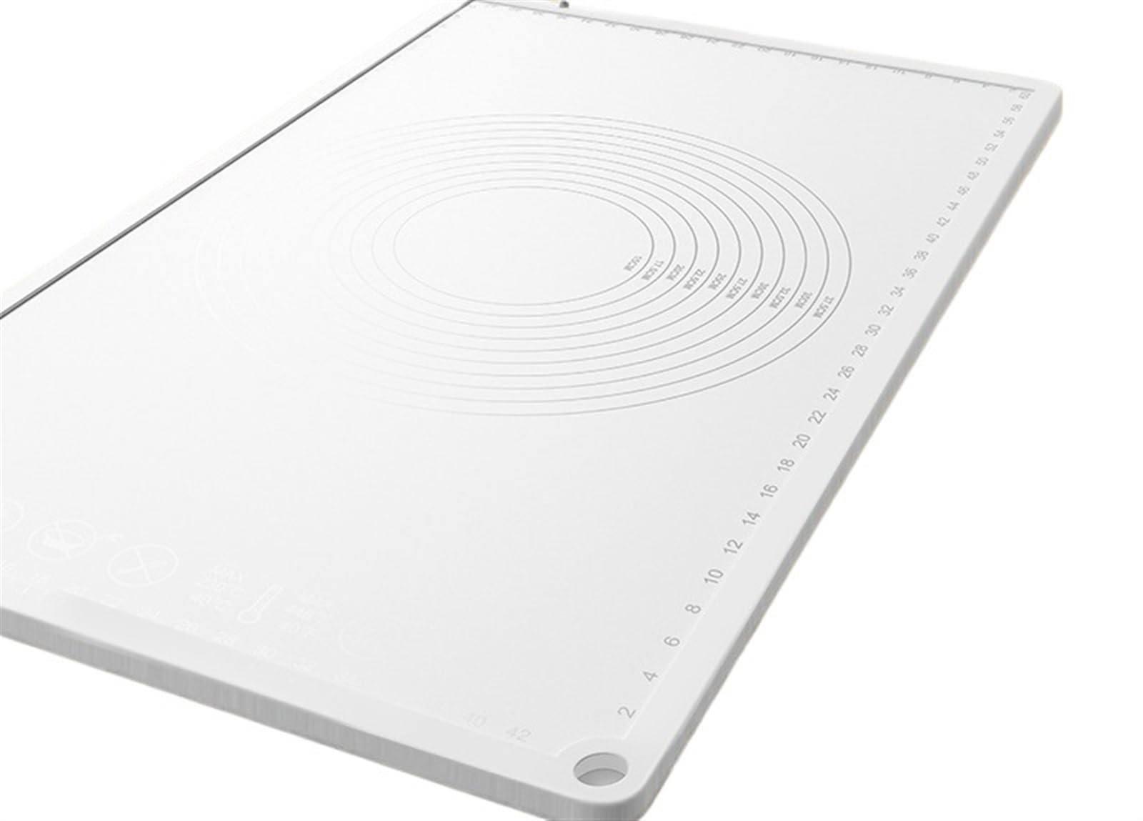 LNNXSZ Silicone Baking Mats Sheet Oversize Thickened Silicone Mat Roll Pastry and Bakery Accessories Cake Dough Rolling Mat Board Kitchen Baking Tools (Color : White, Size : 45x65cm)