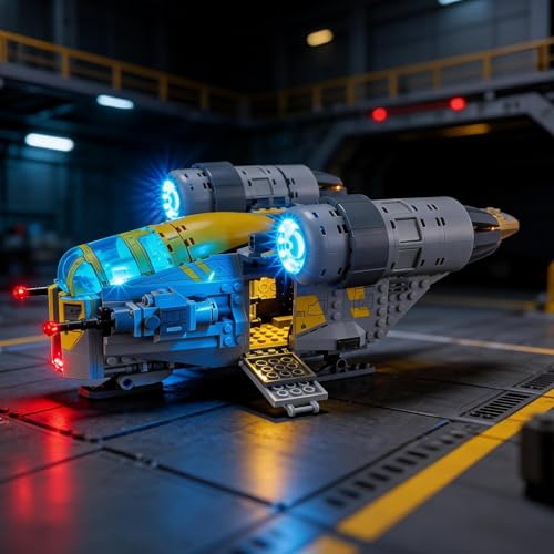 BRIKSMAX Kit de iluminación LED para Lego Star Wars The Razor Crest - Compatible con 75447 Building Blocks Model- No incluir el Conjunto de Lego