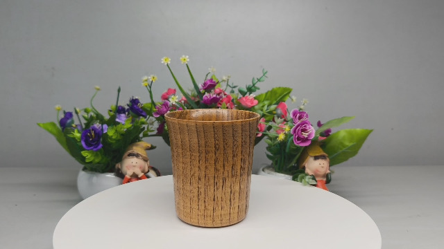 Taza de Madera Natural Jujube 300ml con Asa miniatura 7