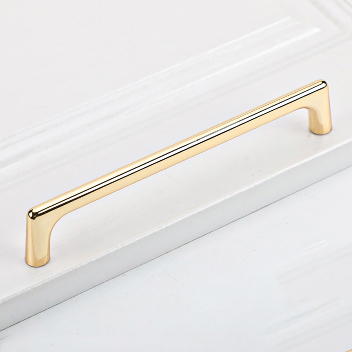 ZONADAH Set of 4 Cabinet Gold Plated Slim Handles, Hole Distance 160mm,Total 170mm, White Cabinet Pull Handles - Image 3