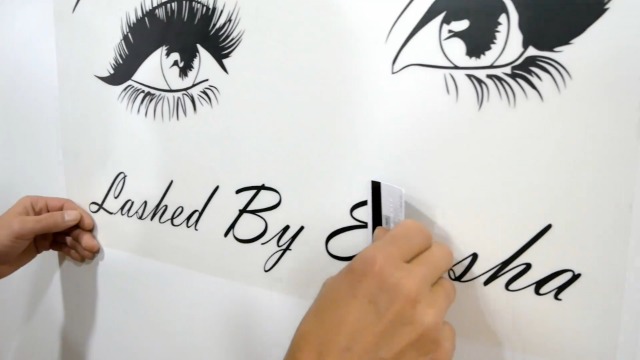 Anewdecals Eyelashes & Brows Wall Decal - Custom Text Beauty Salon Sticker For Walls, Cars, Home Decor