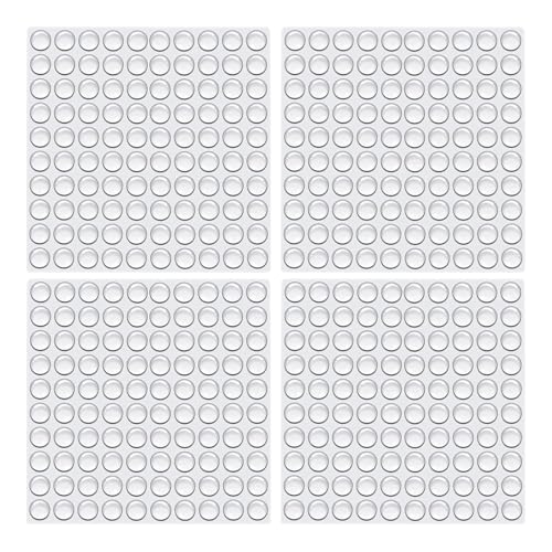 400 Pcs Silicone Bumpers, 6x2mm Bumper Pads Transparent Rubber Feet Self Adhesive Furniture Protectors for Noise Reduction Cushioning Clear Door Stops Cabinet Drawer Anti Slip for Glass Wood Metal