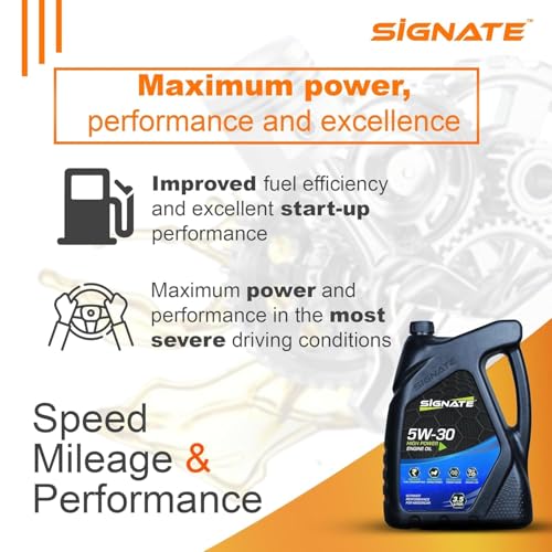 Image of Signate Car Engine Oil for Petrol, CNG and Diesel Car 3.5L, Synthetic Engine Oil for Cars, Anti-Wear Car Engine Oil for Reduced Maintenance Cost, 3.5L