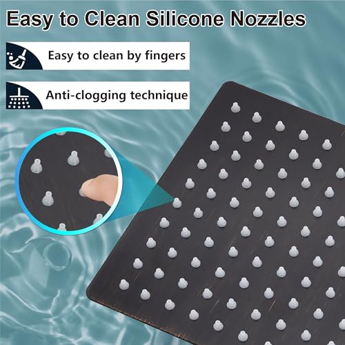 Midanya Square Rain Shower Head,High Pressure,Oil Rubbed Bronze 6 Inch by Midanya - Used condition - Image 6