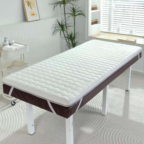 Latex-Matratzenauflage, 185 x 70 cm, 4 cm dick, für Schönheitssalon, mit elastischem Band, weiches Kissen für verbesserten Komfort bei Schönheitsbehandlungen