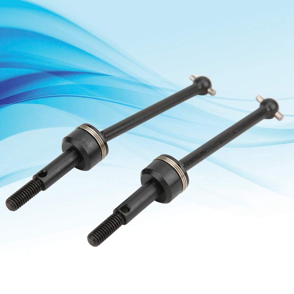 Tbest Arbre de Transmission RC, Arbres de Transmission Avant et arrière CVD en métal Noir 2PCS pour HPI RS4 Sport 3 1/10 RC modèle de Voiture(Noir)