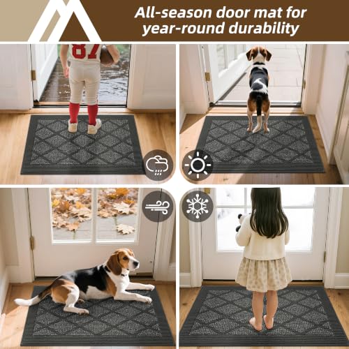 COSY HOMEER Non-Slip Door Mat 20"x48",Entryway Rugs Low Profile,Dark Grey use - image 9