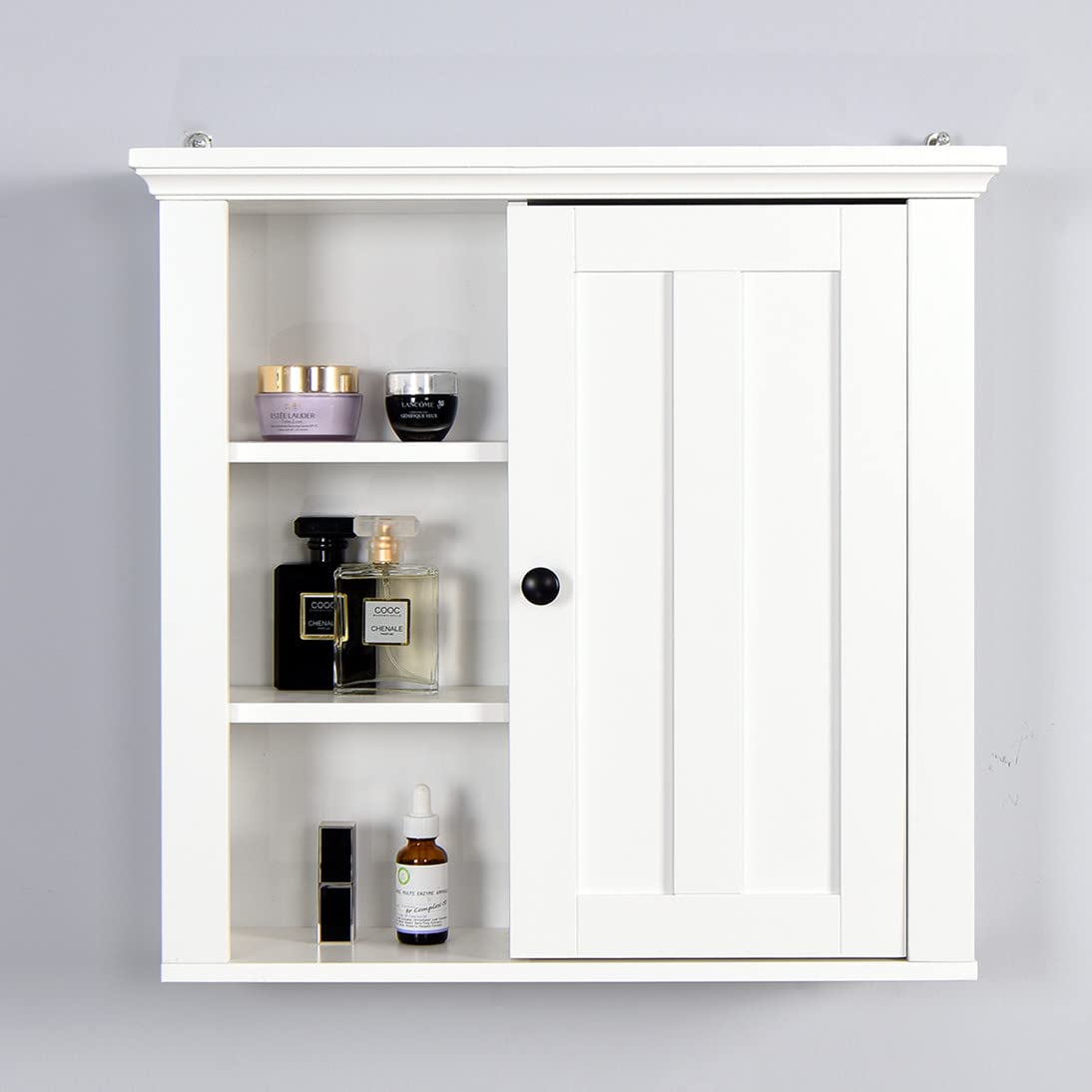 Wall Mounted Bathroom Cabinet, Wooden Bathroom Medicine Cabinet with Adjustable Shelf, Bathroom Storage Cabinet, Wall Medicine Medicine Storage Organizer Kitchen Cupboard Storage Cabinet, White