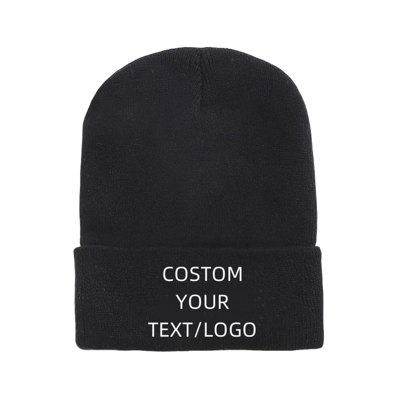 Chapeau tricoté brodé personnalisé multicolore en taille unique pour automne et hiver