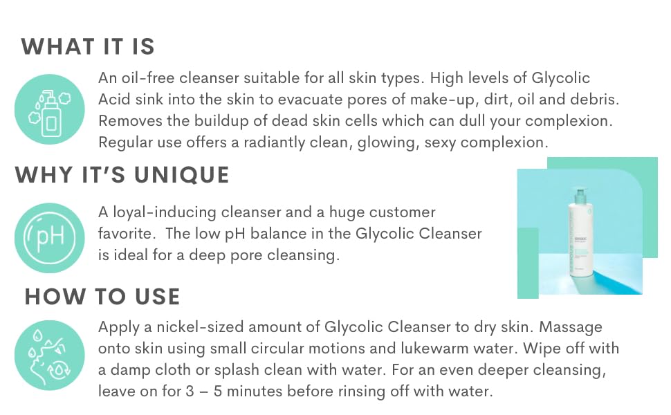 Serious Skincare Glycolic Acid Cleanser, Exfoliating Face Wash,10% Glycolic Acid, Deep Pore Purifying, Removes Makeup, Oil, and Impurities, Shave Prep, Anti-Aging for Women & Men 12 Oz & 4 Oz - Image 6
