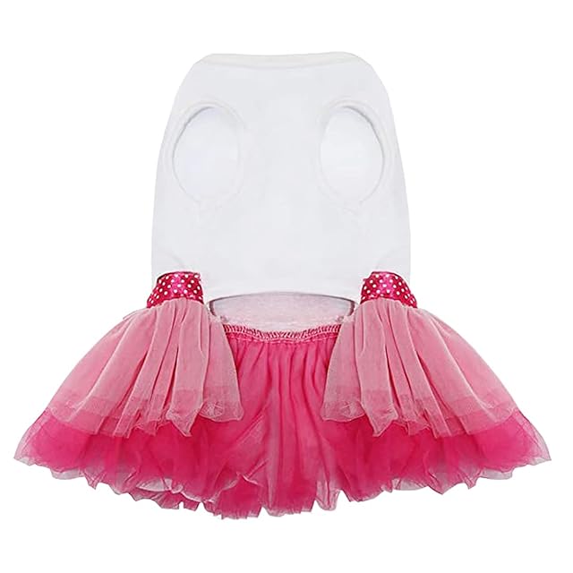 Foto 4 de 6 de Vestido para Perros Falda de Lujo para Cachorros Ropa para Perro Vestidos de Princesa Vestido de Novia…