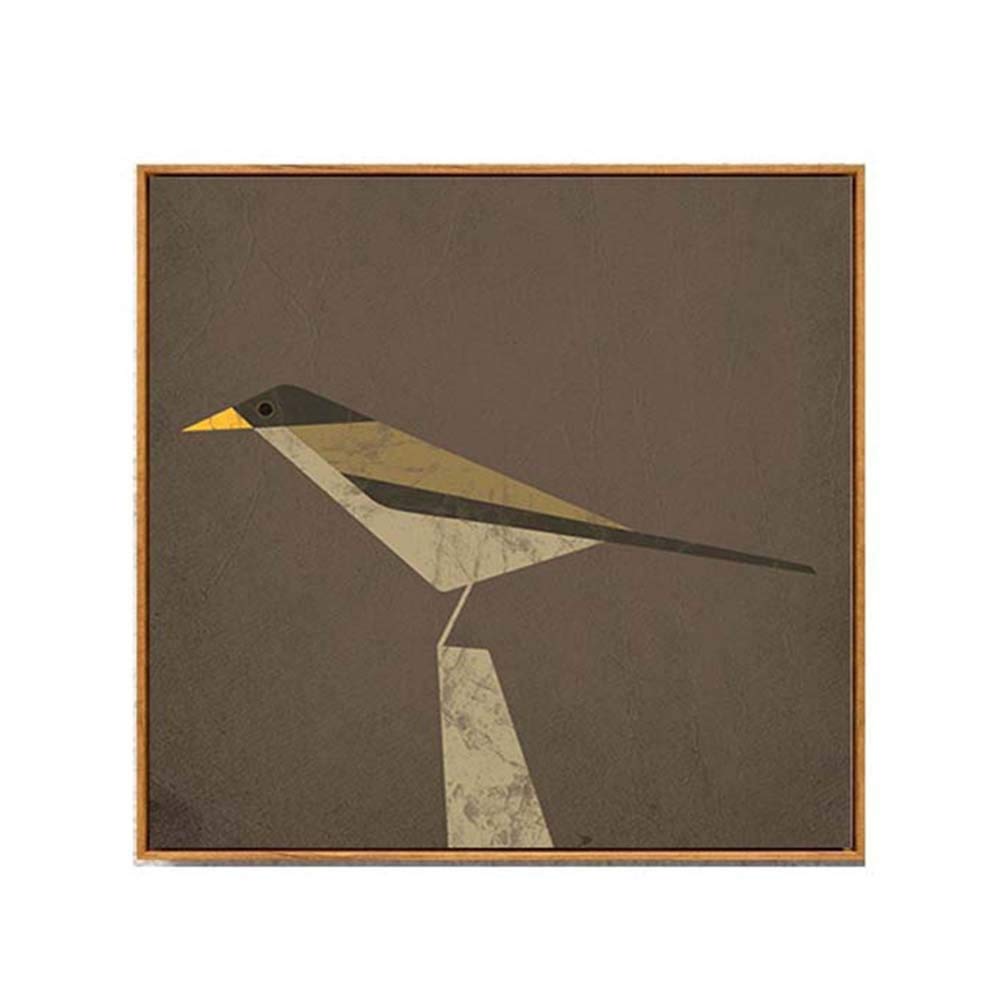 Corridor corridor decorative painting modern 40*40cm Poulet Wing Wooden Frame Nordic Style Flower And Bird Art Still Life American Ornamental Painting Living Room Mural European Painting Sofa Backgrou