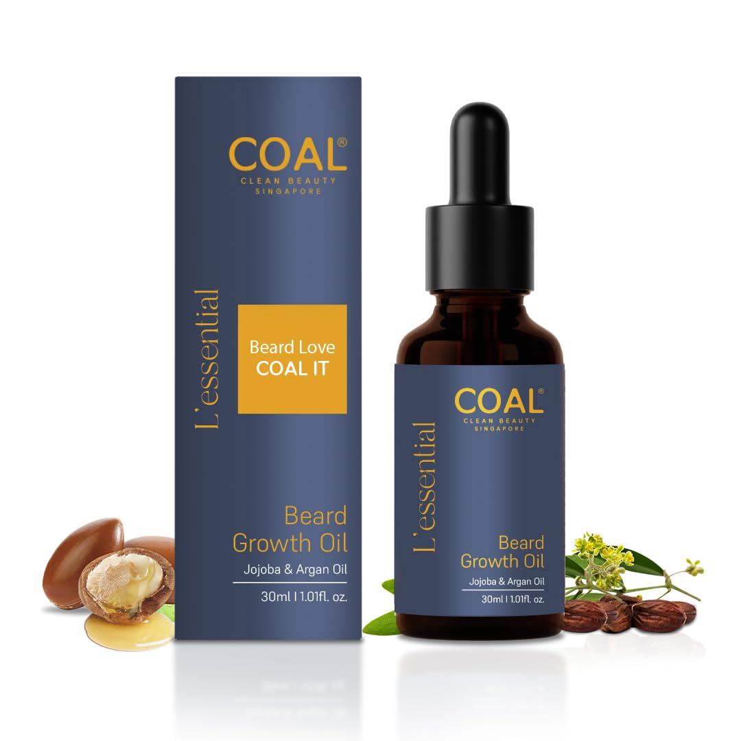 COAL Clean Beauty Beard Growth Oil with Jojoba & Argan Oil | Makes Patchy Beard Thicker, Denser & Voluminous | Men | All Beard Types | 30ml-image-26