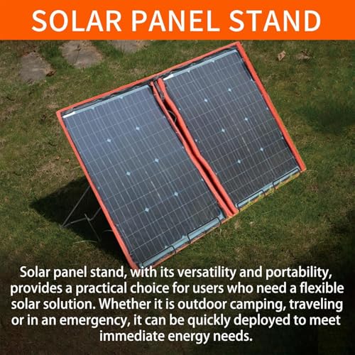 Soporte panel solar ajustable de suelo con ménsula plegable metálica de 2 piezas 3