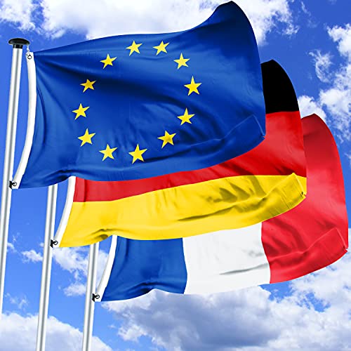 FLAGLY Premium Deutschland Flagge 100 x 150 cm - Schiffsflaggentuch, 160g/m² Stoffgewicht - handgefertigt, robust und witterungsbeständig mit Ösen (100 x 150 cm, Deutschland) - Image 6