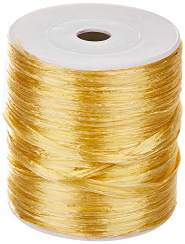 Mopec S75.06 Bast Glänzende Speiche, Gelb, 0,4 mm x 100 m, Einheitsgröße