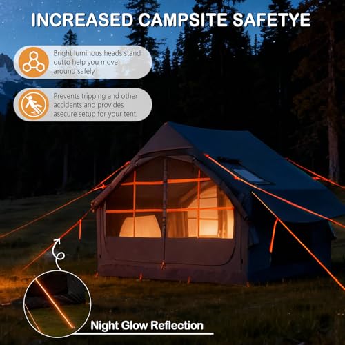 Image of Inflatable Tents for Camping,Easy Blow Up Tent with Hand Pump,4 Seasons Waterproof Air Inflatable Camping Tent House for Family Weekend Camping