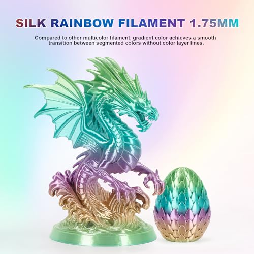 Image of iSANMATE Rainbow Filament, Silk Rainbow Pla 3D Printer Filament 1.75mm, 1kg | iSANMATE Rainbow Filament 1.75mm,Silk PLA; Compatible with Bambu Lab 3D Printers & AMS, Multicolor Fast Color Change；Gradient