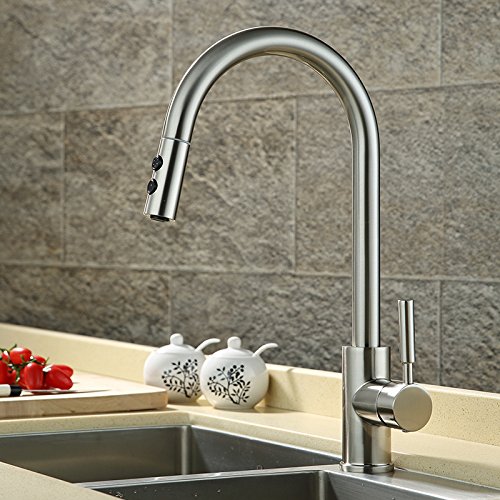 Grifo De La Cocina Splash Caliente Y Frío De Cobre Retráctil Rotary Tire Tipo De Plato De Lavado Doméstica Fregadero Cabezal De Ducha Universal