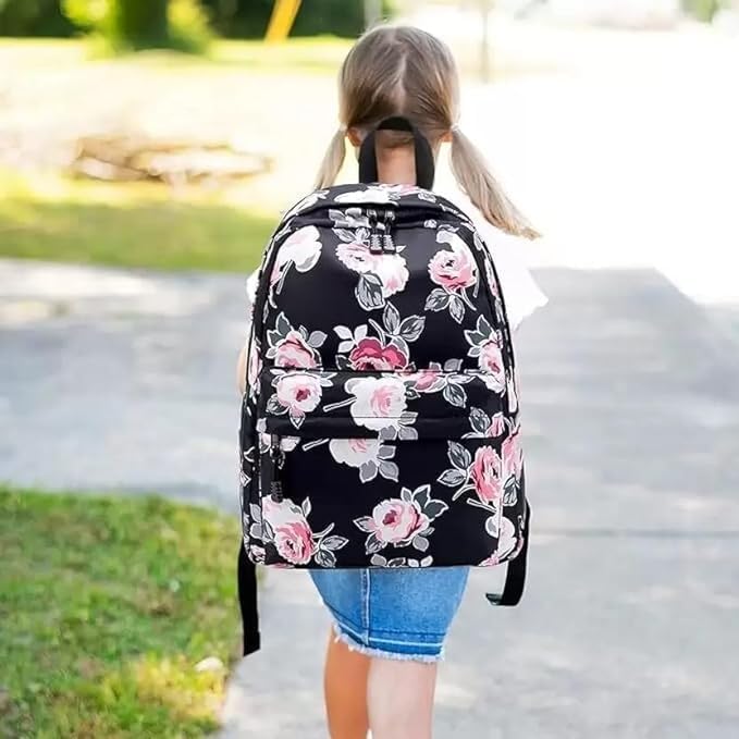 Image of Bhoomika Girls & Woman's Backpack Bag for College, School, Travel, Coaching Lightweight Shoulder Strap Comfortable for Daily Use (GULAB ROSE)