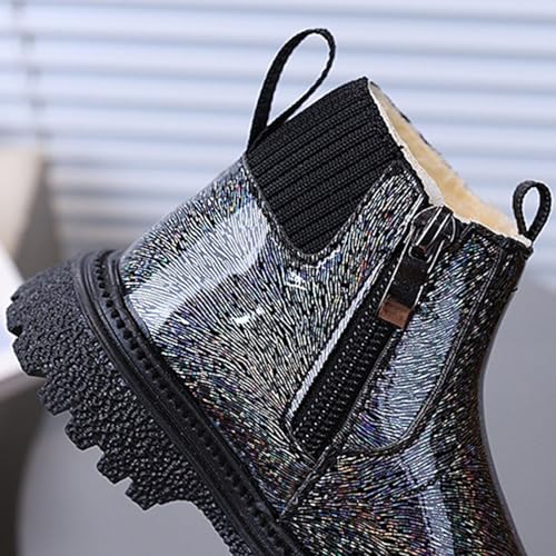 IWIHMIV Ankle Boots for Walking Toddler Girls Short Boots Outdoor Fall Booties Fashion Leather Non Slip Shoes3