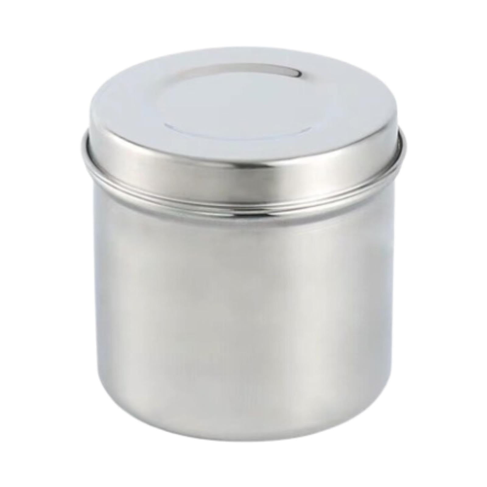 Tarro de acero inoxidable para ungüentos médicos de 9x9.2 cm duradero