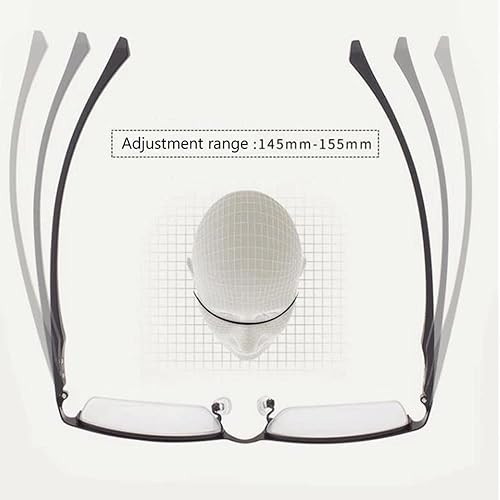 Miniatura 4 de LKP Gafas de lectura multifocales progresivas para hombre +1.25 +1.50 +1.75 +2.00 gafas de metal con estilo de medio marco con filtro de luz azul