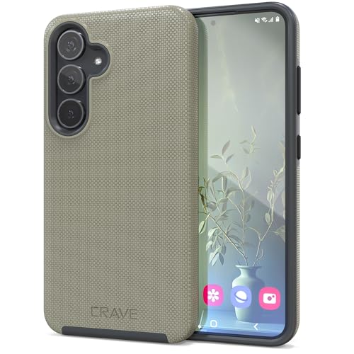 Image of Crave for Samsung Galaxy S24 Case, Shockproof Protection Dual Layer Case for Samsung Galaxy S24 (6.2 inch) - Sand