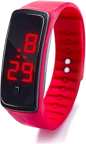 ユニセックスシリコンブレスレットスポーツ時計LEDデジタルディスプレイランニングブレスレット腕時計のための男の子男の子女の子男性女性 使いやすく便利