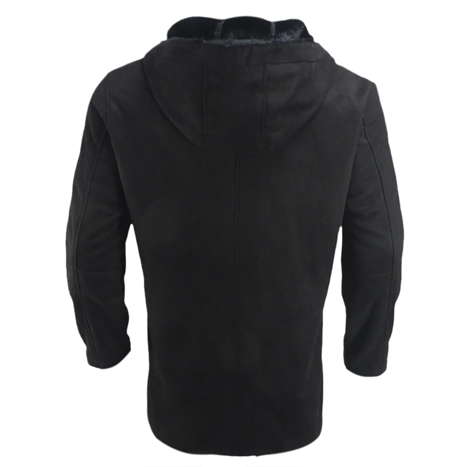 Generisch Wind Und Regenjacke Damen Lange Winterjacke für Herren mit Taschen, gepolsterte Jacke, lässiger Kapuzenmantel