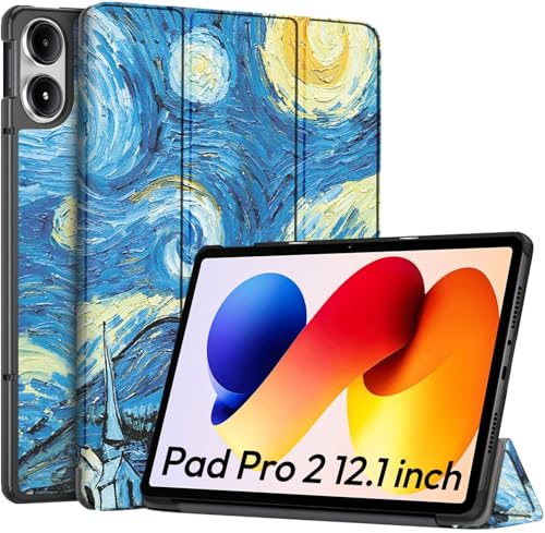 Image of Robustrion Cover for Redmi Pad 2 Pro 12.1 inch Cover Case, Trifold Cover Case for Redmi Pad 2 Pro 5G Tablet Cover [Auto Sleep Wake Support] - Night