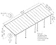 Canopia by Palram Terrassenüberdachung Alu Feria 3X9.71 Polycarbonat Hohlkammerplatten Pergola 971 x 300 cm Weiss zur Überdachung ihrer Terrasse