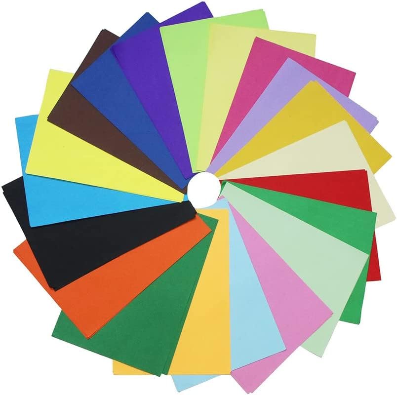 Eclet 40 pcs Color A4 Medium Size Sheets (10 Sheets Each Color) Art and Craft Paper Double Sided Colored set 204