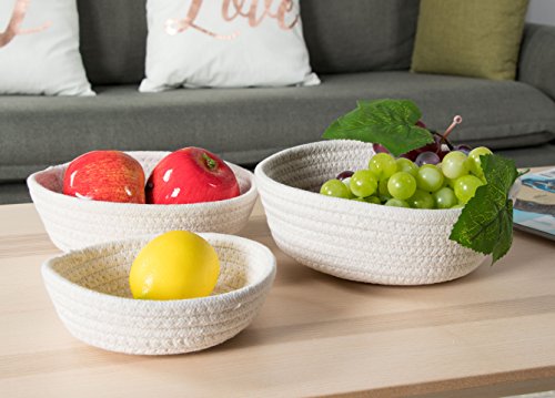 "Juvale Small Cotton Rope Baskets - 3 Pack" - Image 3