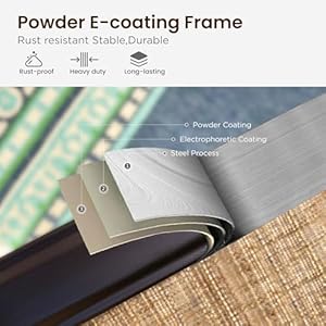 PHI VILLA 5 PCS Outdoor Bar Set Counter Height Swivel Chair with Rectangle Metal Table Textilene Fabric and Quick Drying WaterproofHigh Patio Set for Garden Yard Poolside