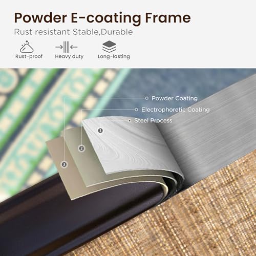 PHI-VILLA-5-PCS-Outdoor-Bar-Set-Counter-Height-Swivel-Chair-with-Rectangle-Metal-Table-Textilene-Fabric-and-Quick-Drying-WaterproofHigh-Patio-Set-for-Garden-Yard-Poolside PHI VILLA 5 PCS Outdoor Bar Set Counter Height Swivel Chair with Rectangle Metal Table Textilene Fabric and Quick Drying WaterproofHigh Patio Set for Garden Yard Poolside