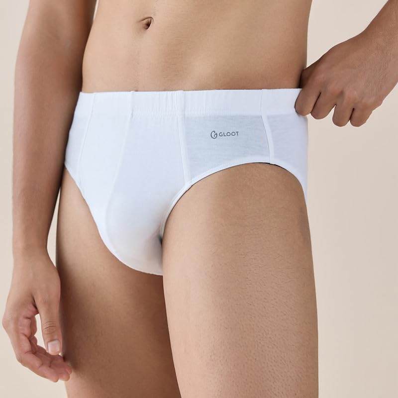 Image of GLOOT Men's Cotton Solid Briefs