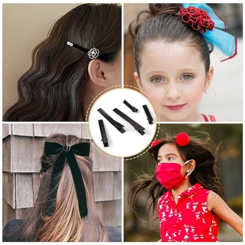 Image of NEOBABY Plain Alligator Metal Hair Clips | Crocodile Clips Styling Sectioning Hair Duck Teeth Hair pins | Curl Clips Barrettes | Craft DIY Accessories for Girls and Women's