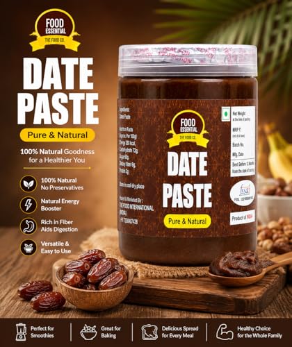 Image of Food Essential Arabian Dates Paste 700 gm. [Pure Date Paste, Healthy]