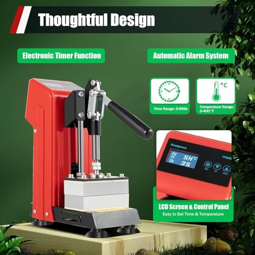 Prensa térmica manual mini con temperatura ajustable miniatura 4