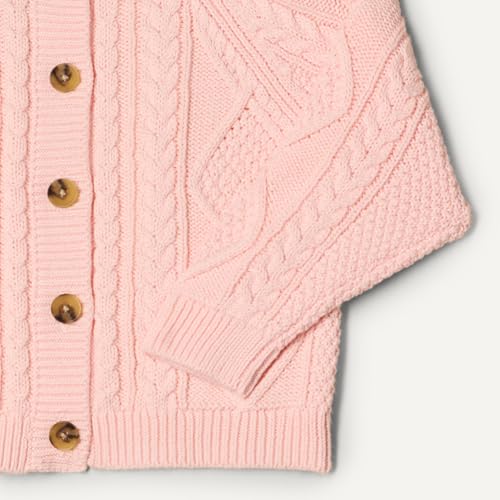 Image of Amazon Essentials x Sofia Grainge Unisex Toddlers and Babies' Cable Knit Cotton Fisherman Cardigan Sweater