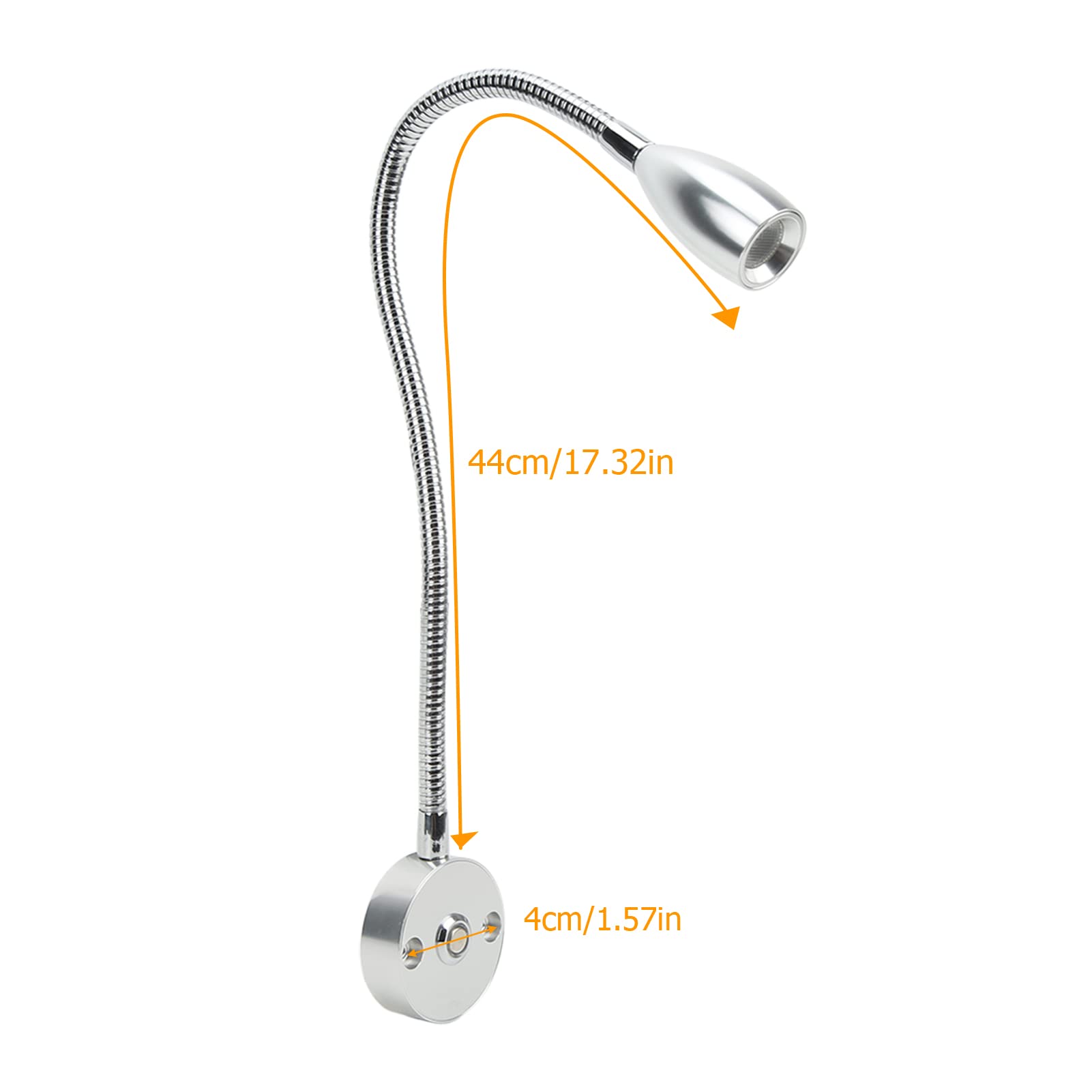 Lampada LED 12V Per Camper - Dimmerabile, 3 Temperature Colore, Collo Flessibile, USB - Foto 7