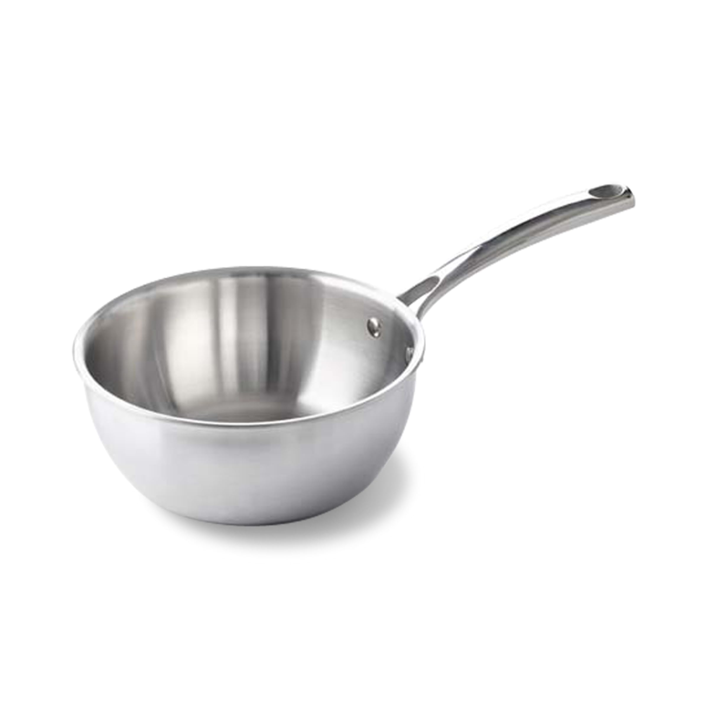 BK Superior Dreischicht-Edelstahl-Kochtopf, 20 cm, 3-lagig, Multiclad, Polierter Edelstahl, Induktionsgeeignet, Für Metallbesteck geeignet, Backofenfest bis 230 °C, Spülmaschinenfest, Silber